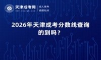 2026年天津成考分数线查询的到吗？