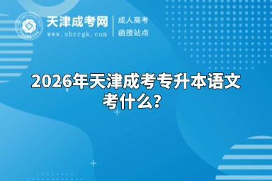 2026年天津成考专升本语文考什么? 2026年天津成考专升本语文考什么?
